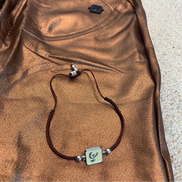 𝅺FREDDY WR.UP metallic bronze copper skinny high waisted leggings Sz S NWT RARE - Picture 8 of 16